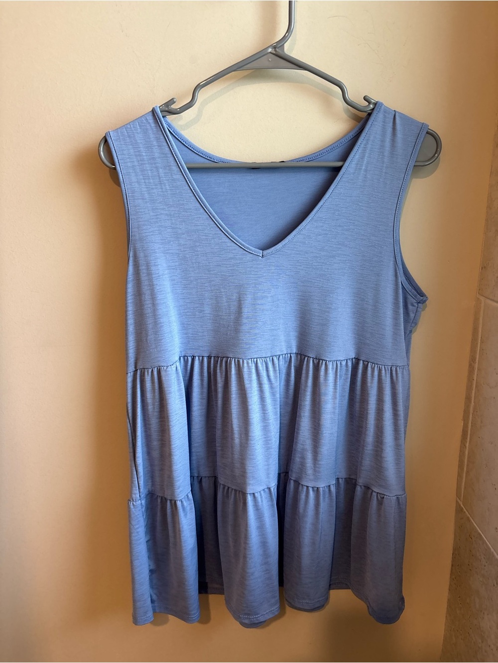 HEIMISH USA Light Blue Sleeveless V-Neck Tunic Top
